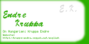 endre kruppa business card